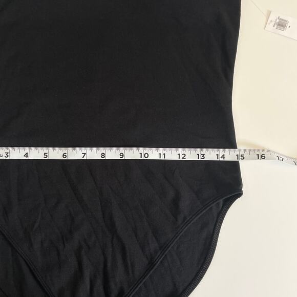 Old Navy Black Square Neck Women's Body Suit Medium NWT Cotton/Poly - Picture 6 of 12